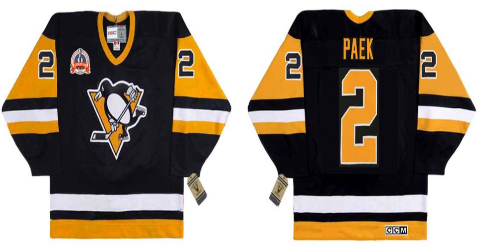 2019 Men Pittsburgh Penguins 2 Paek Black CCM NHL jerseys